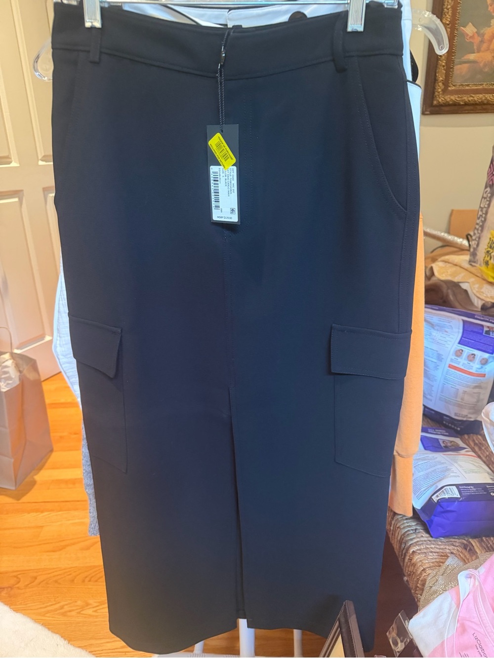 Gianni bini Black Cargo Pocket Maxi Skirt